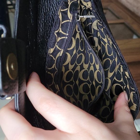 - Coach wristlet black super cute large enough for phone. - Picture 4 of 16